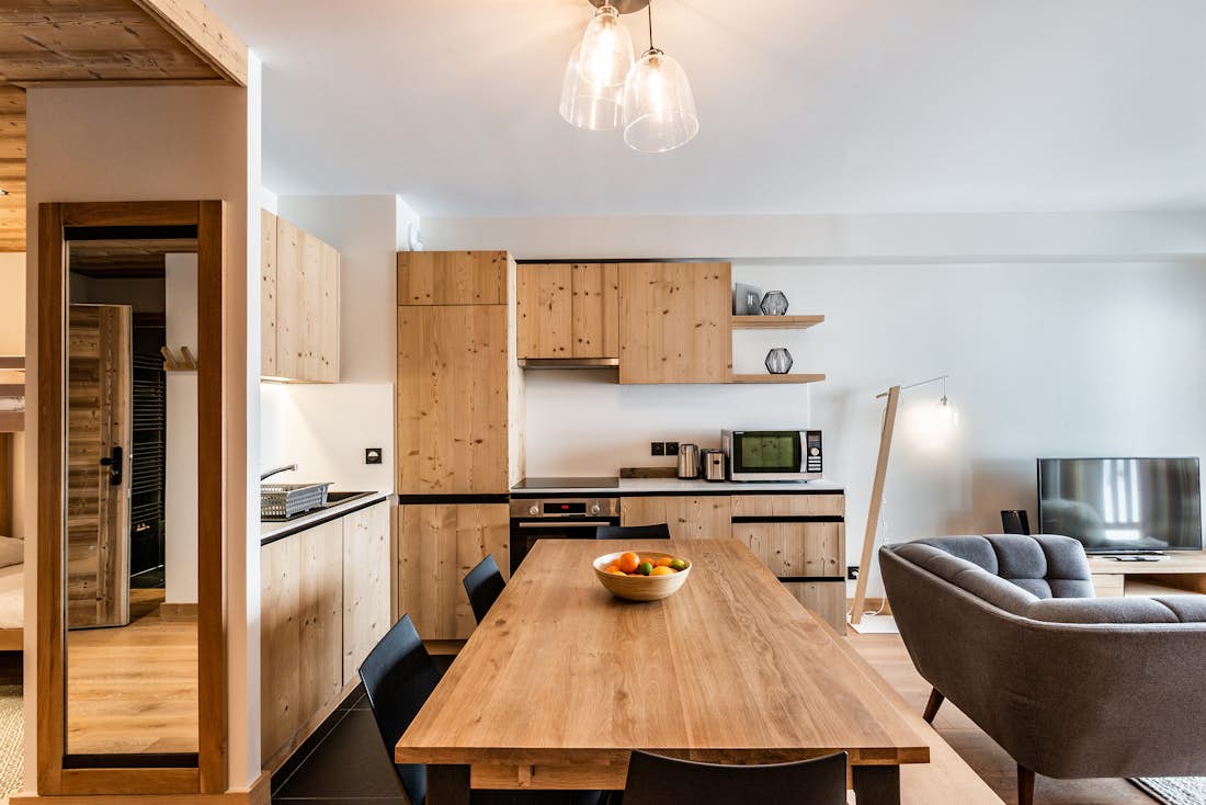 Alpe d’Huez accommodation - Apartment Thuja - Modern fully equiped kitchen in luxury ski in ski out apartment  Thuja in Alpe d'Huez