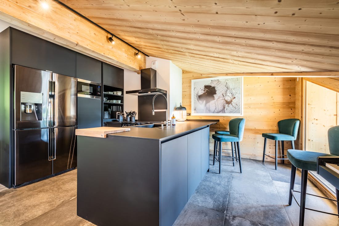 Les Gets location - Appartement Tahoe - Une cuisine contemporaine dans l'appartement de luxe Tahoe ski à Les Gets