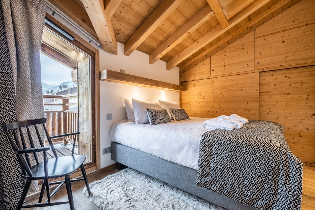 Chambre double moderne salle de bain  Lizay duplex apartment de luxe ski Morzine