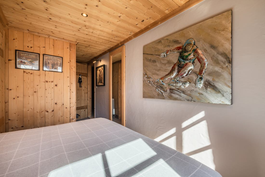 Belle chambre double confortable vue paysage appartement de luxe ski Garapa Morzine