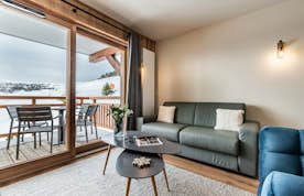 Alpe d’Huez accommodation - Apartment Juglans - Luxurious living room luxury ski in ski out apartment Juglans Alpe d'Huez