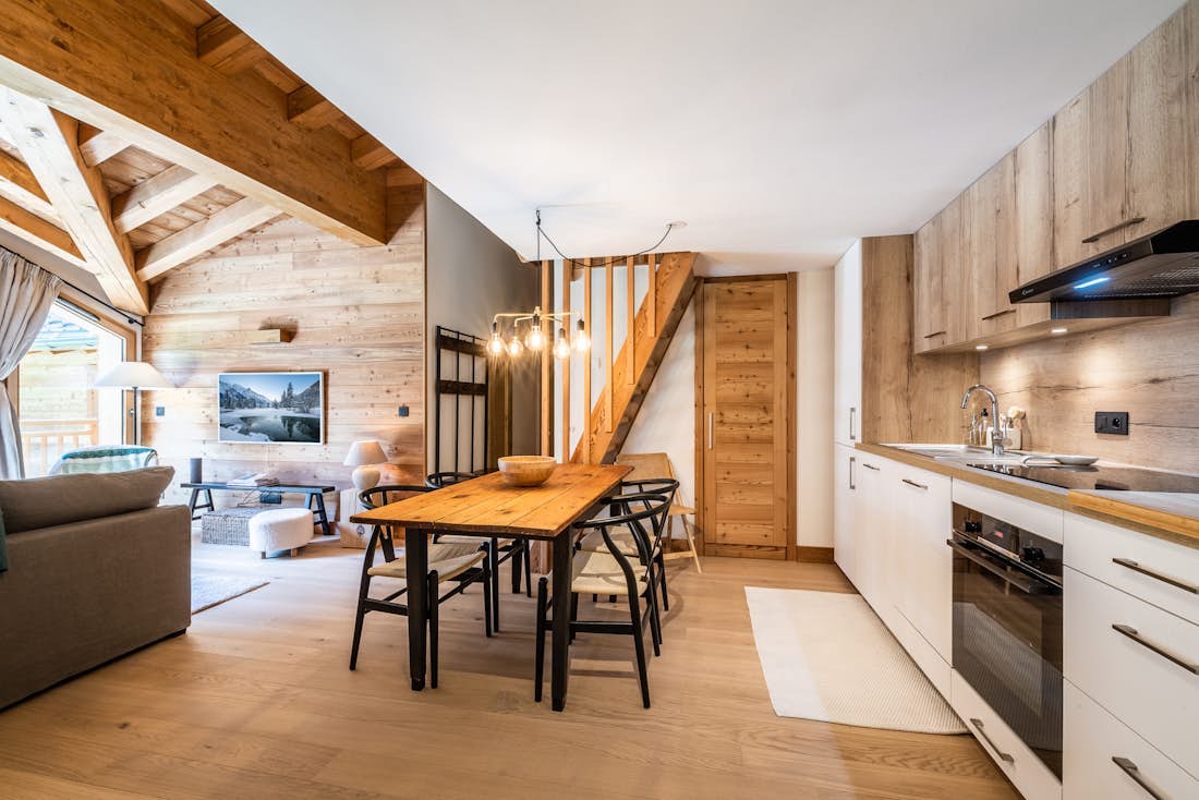 Chamonix location - Appartement Celosia - Une cuisine contemporaine dans l'appartement de luxe Celosia familial à Chamonix