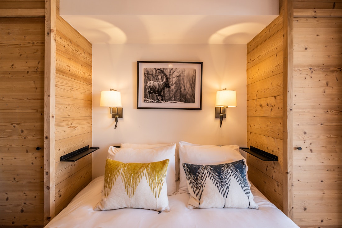 Splendide chambre double cozy vue paysage appartement de ski de luxe Sipo Alpe d'Huez