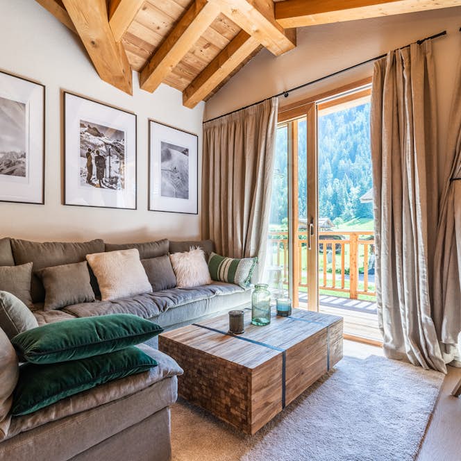Chamonix accommodation - Apartment Celosia - Alpine living room luxury family apartment Celosia Chamonix