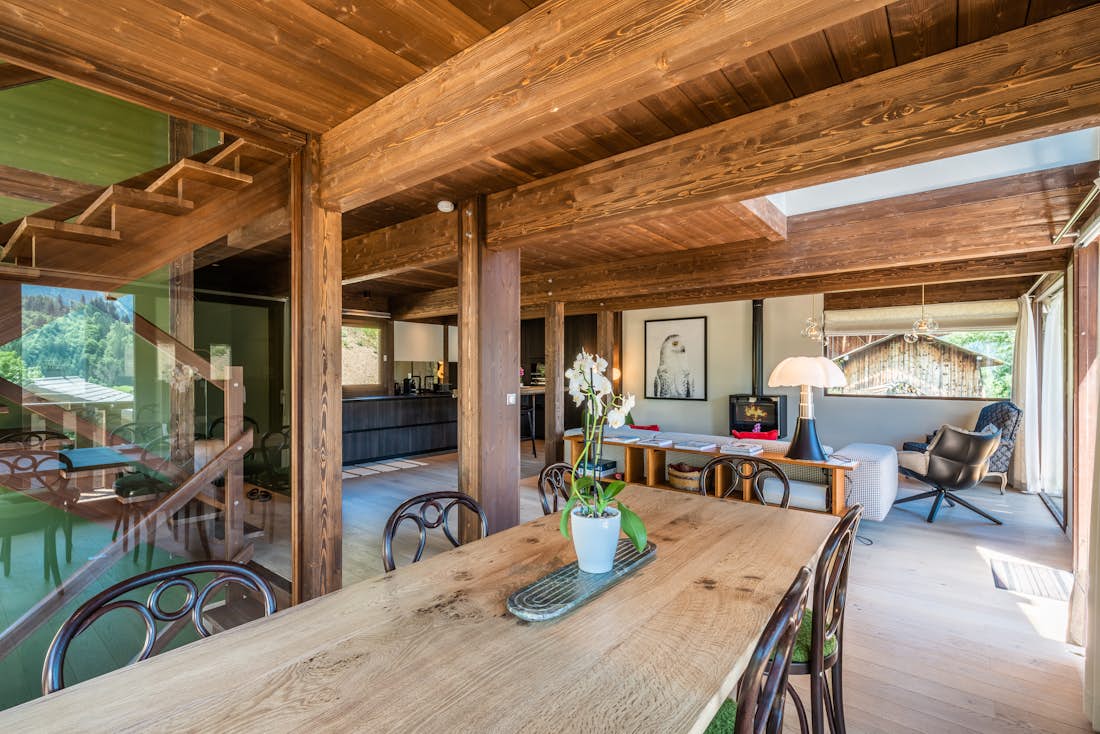 Morzine accommodation - Chalet Cipolin - Cosy alpine living room in family chalet Cipolin La Cote d'Arbroz