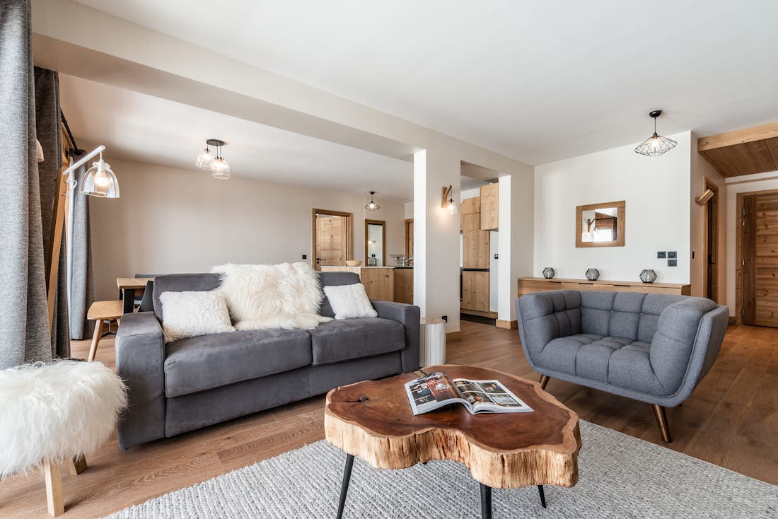 Accommodation - Alpe d'Huez - Apartment Fagus - Living Room - 3/6