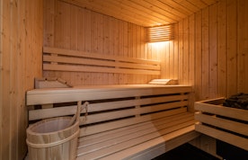 Private sauna hot stones family Chalet Azobe Morzine