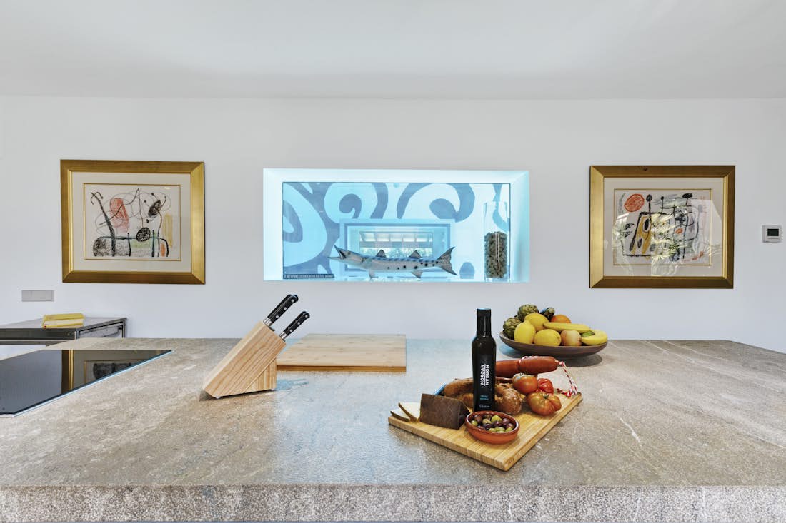 Mallorca accommodation - Can Barracuda - Contemporary designed kitchen in Private pool villa Can Barracuda in Mallorca