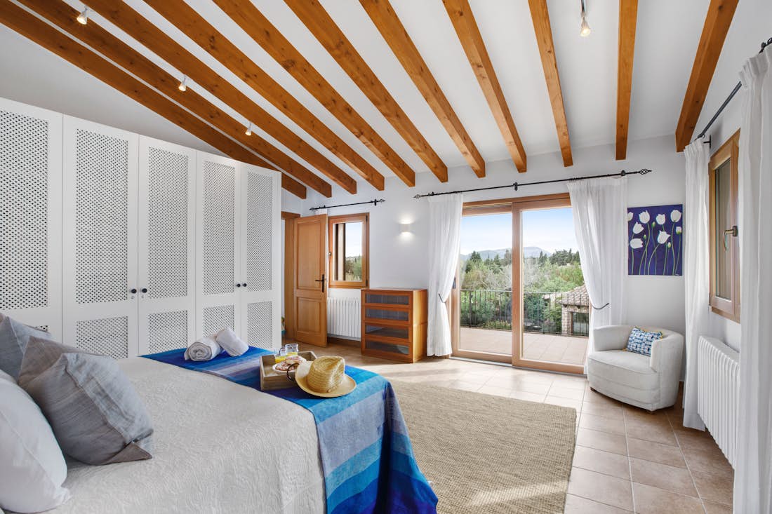 Luxury double ensuite bedroom Mountain views villa Can Benassar Mallorca