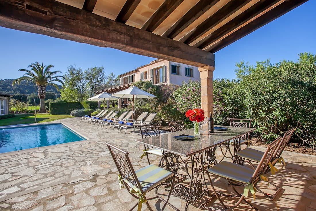 Private swimming pool Mountain views villa Can Benassar Mallorca