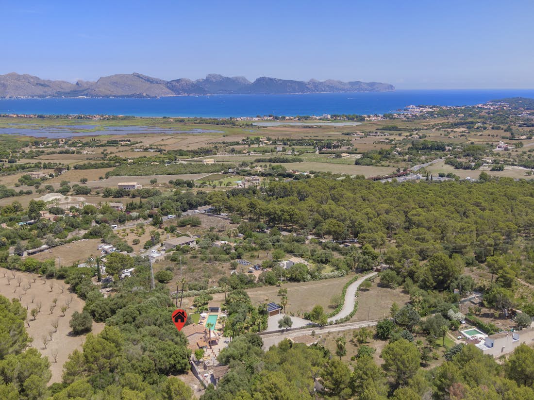 Mallorca alojamiento - Villa Sant Marti - Ubicación y vistas de Casa Sant Marti en Mallorca