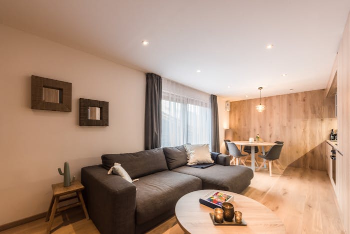 Modern living room luxury ski apartment Meranti Morzine