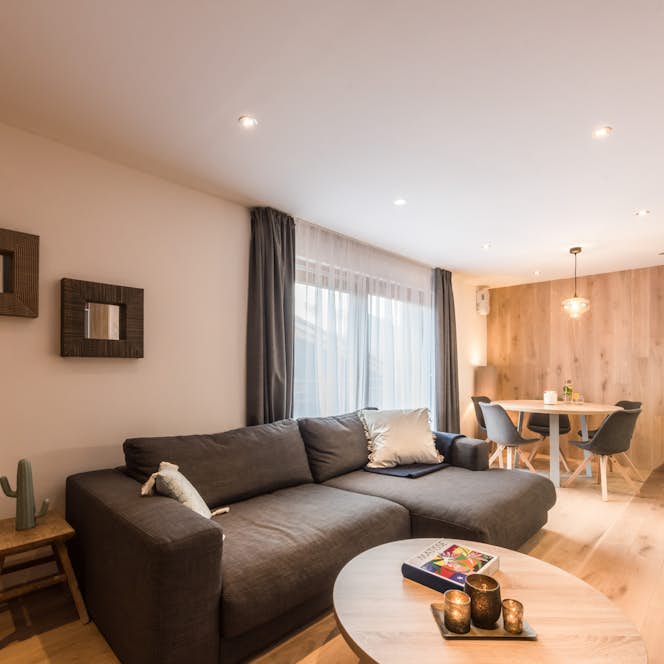 Morzine accommodation - Apartment Meranti - Modern living room luxury ski apartment Meranti Morzine