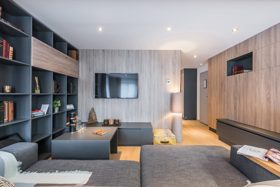 Morzine location - Appartement Lovoa - Un salon élégant dans appartement de luxe familial Lovoa à Morzine