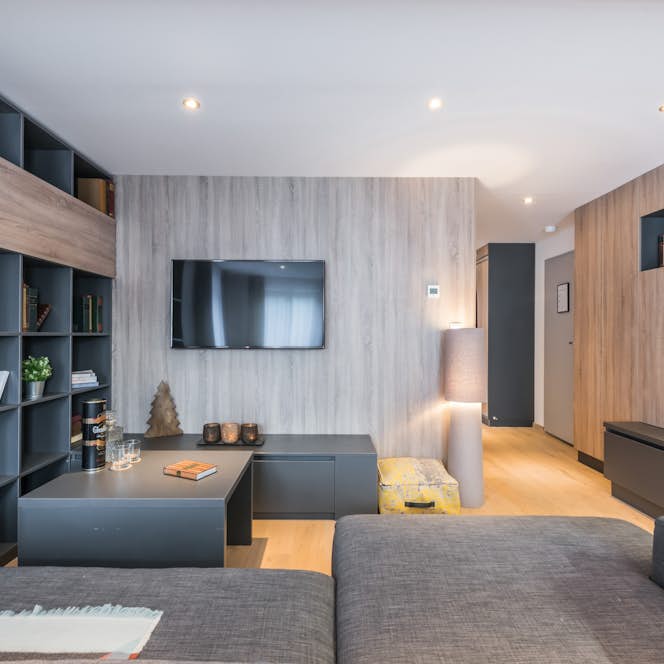 Morzine accommodation - Apartment Lovoa - Alpine living room luxury family apartment Lovoa Morzine