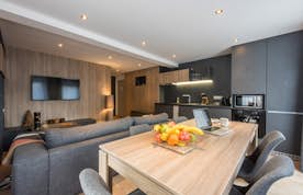 Morzine location - Appartement Lovoa - Salle à manger design appartement de luxe familial Lovoa Morzine