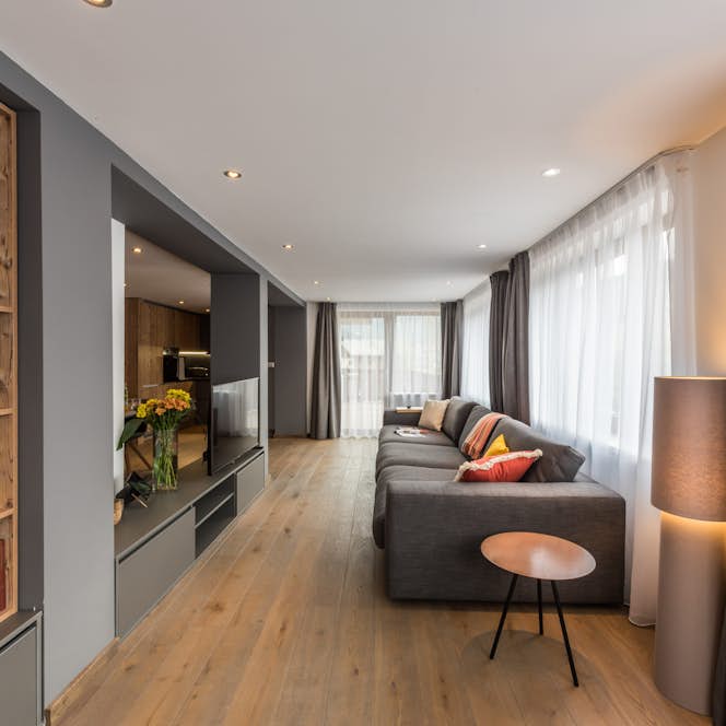 Morzine accommodation - Apartment Ayan - Luxurious living room luxury ski apartment Ayan Morzine