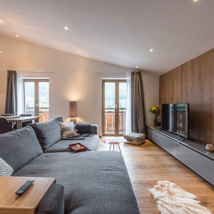 Cosy living room luxury family apartment Agba Morzine