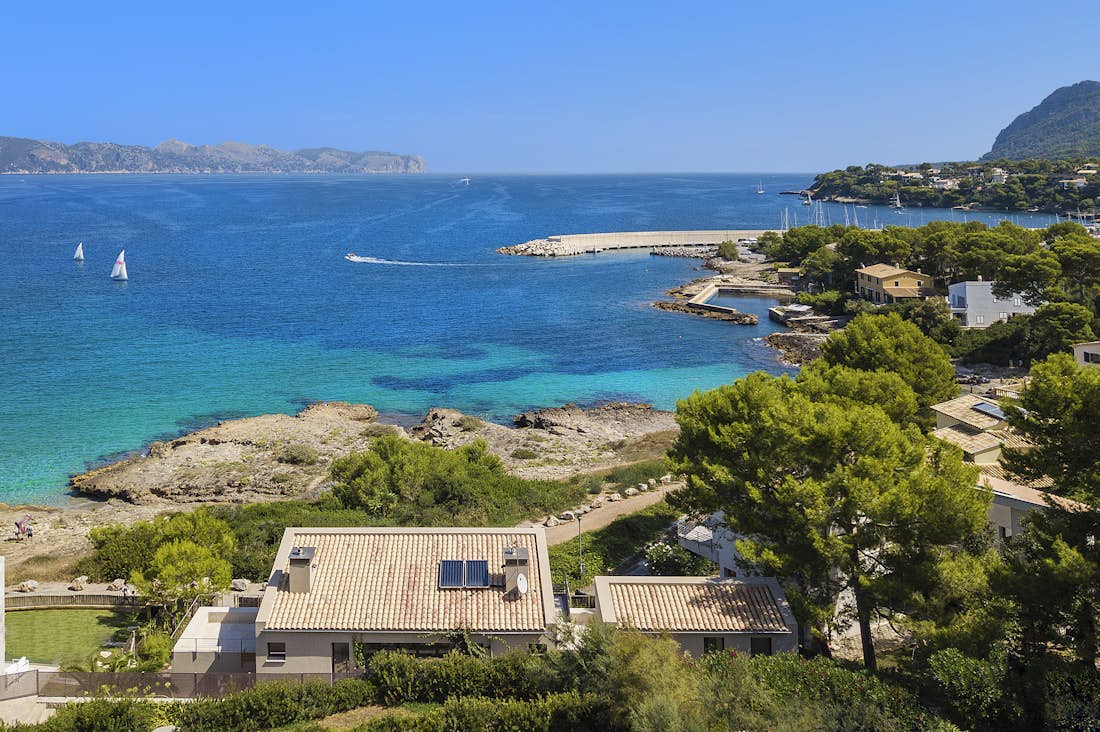 Grande terrasse vue sur la mer villa Seablue de luxe avec vues méditerranéennes Mallorca
