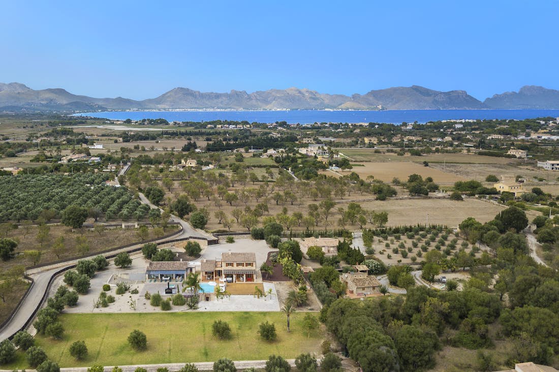 Majorque location - Villa Oliva - Extérieur de l'immeuble villa Villa Oliva de luxe avec vues sur la montagne à Mallorca