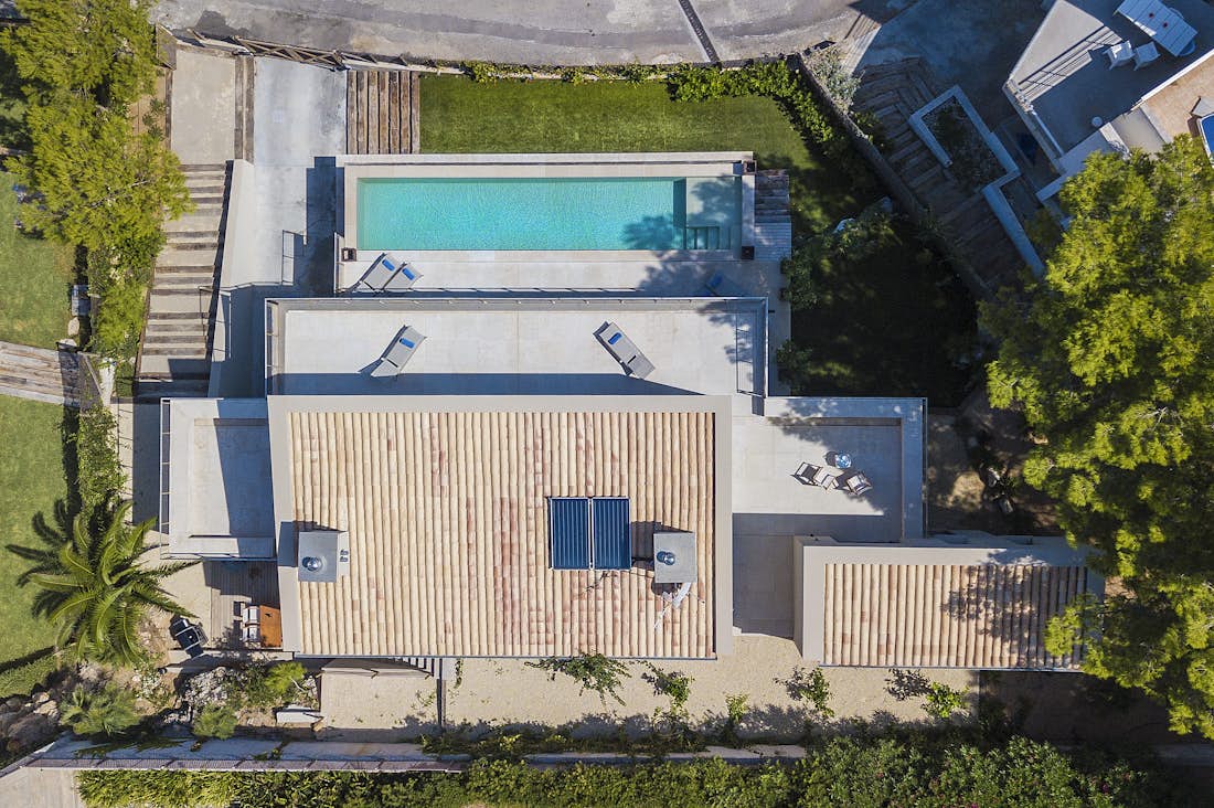 Grande terrasse vue sur la mer villa Seablue de luxe avec piscine privée Mallorca