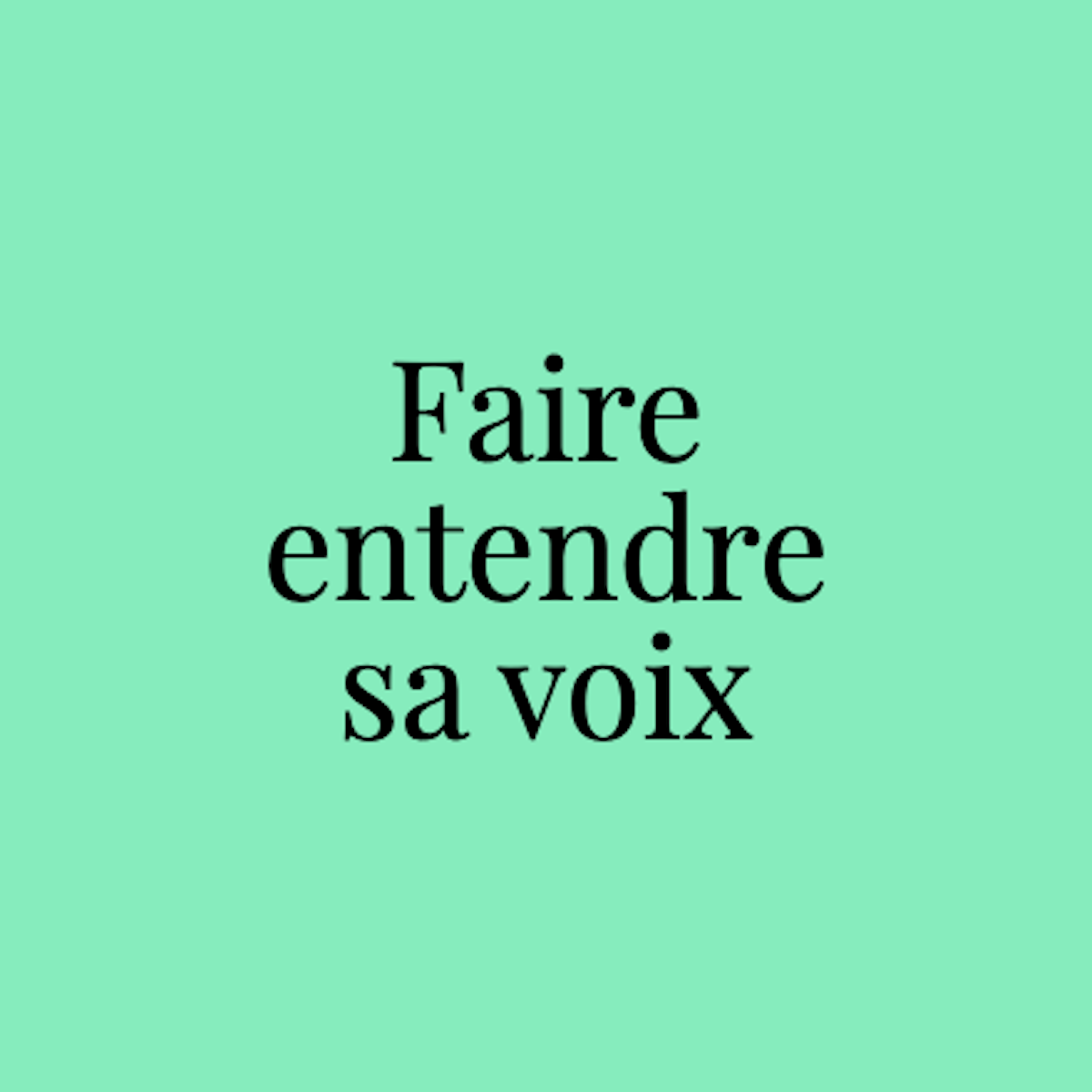 Carré blanc avec la phrase L'expression