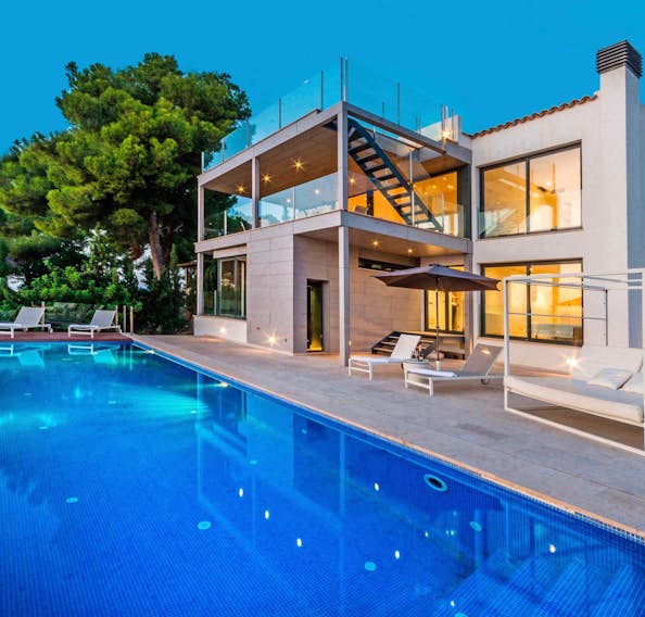 Mallorca alojamiento - Villa Panoramica - opulent private swimming pool ocean view sea view villa Panoramica Mallorca