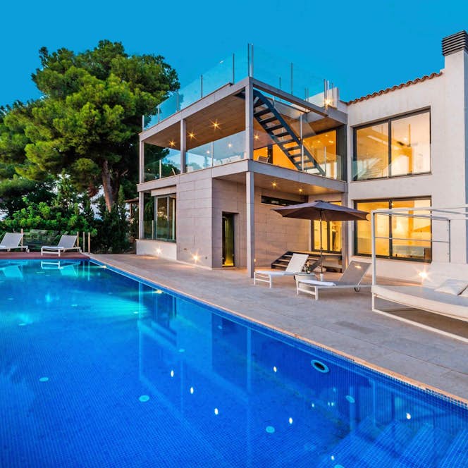 Mallorca accommodation - Villa Panoramica - opulent private swimming pool ocean view sea view villa Panoramica Mallorca