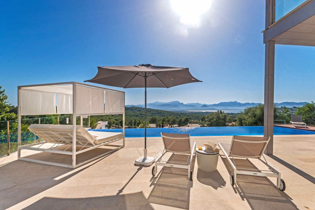 Private swimming pool ocean view mediterranean view villa Panoramica Mallorca