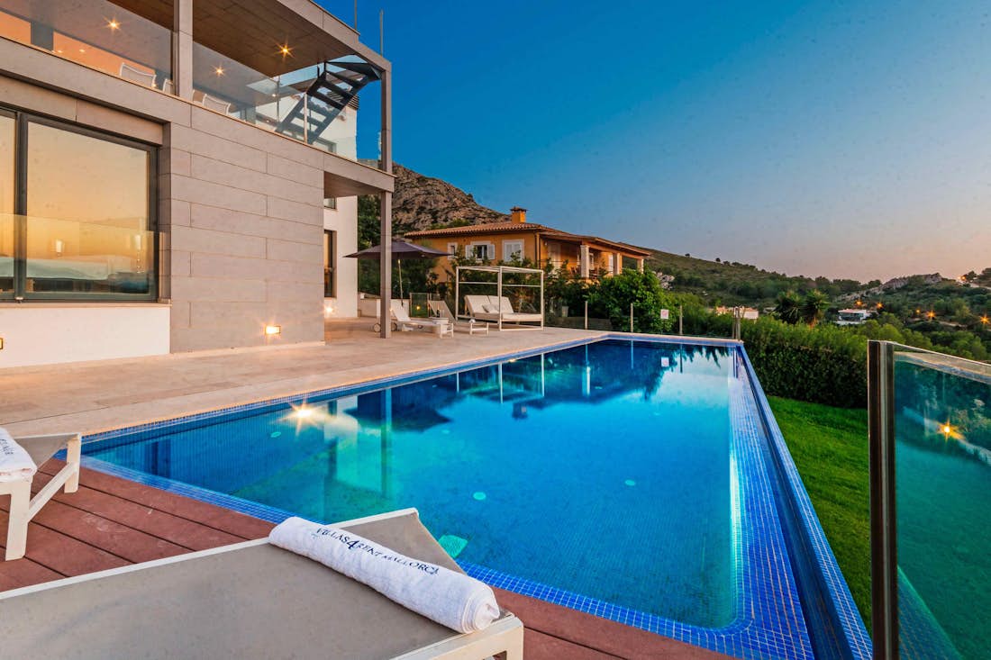 Private swimming pool ocean view mediterranean view villa Panoramica Mallorca
