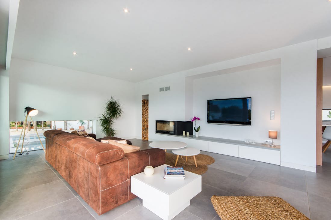 Salon élégant confortable villa de luxe piscine privée O2 Majorque