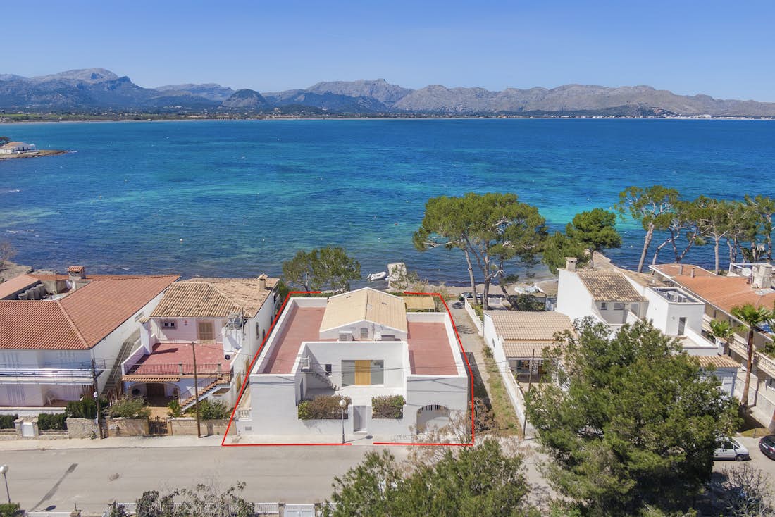 Immeuble extérieur villa Barcares de luxe avec vues méditerranéennes Mallorca