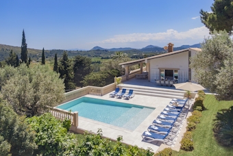 Mallorca accommodation - Villa Es Vila - private swimming pool ocean view Mountain views villa Es Vila Mallorca