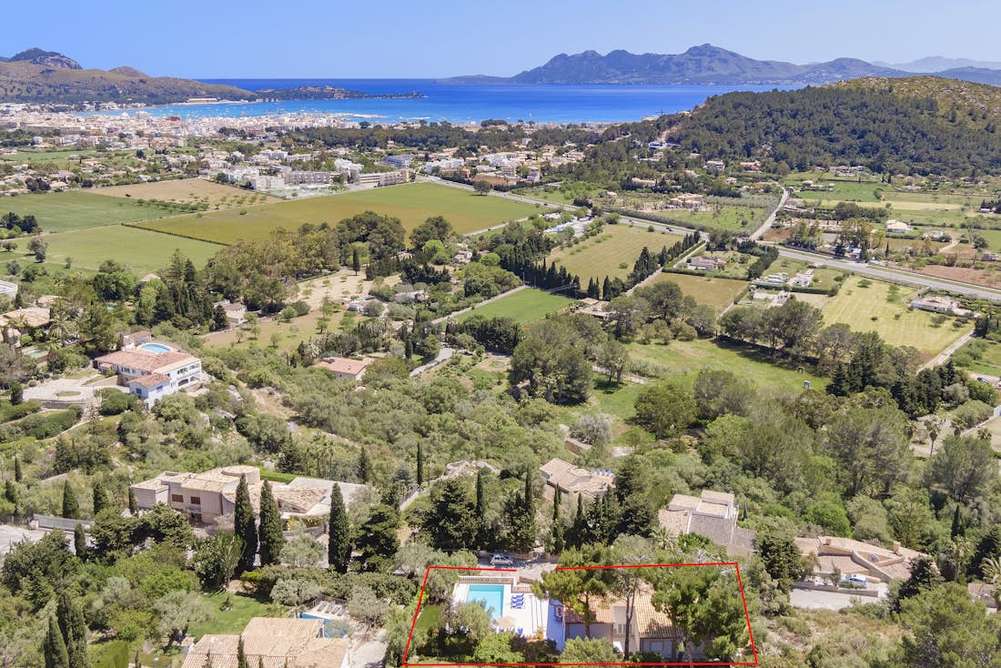Majorque location - Villa Es Vila - Extérieur de l'immeuble villa Es Vila de luxe avec vues sur la montagne à Mallorca