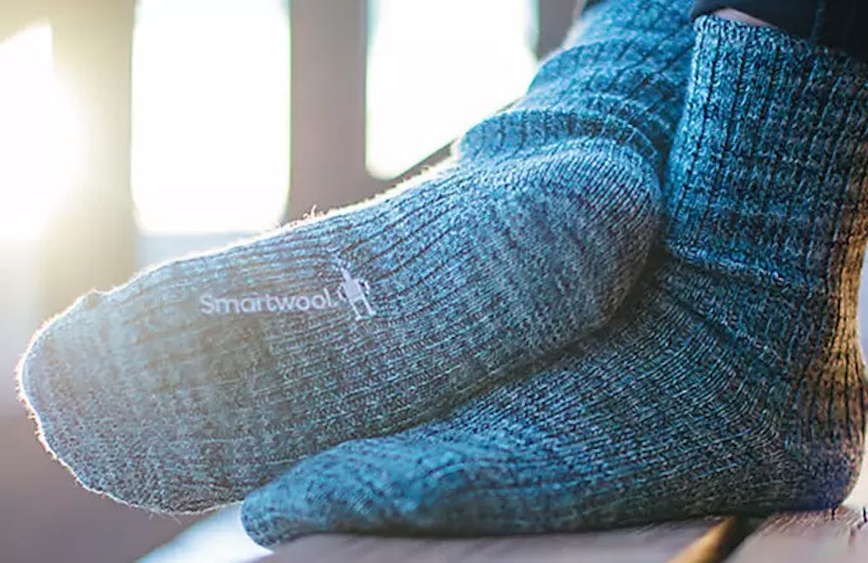 Blue and black socks from Smartwool