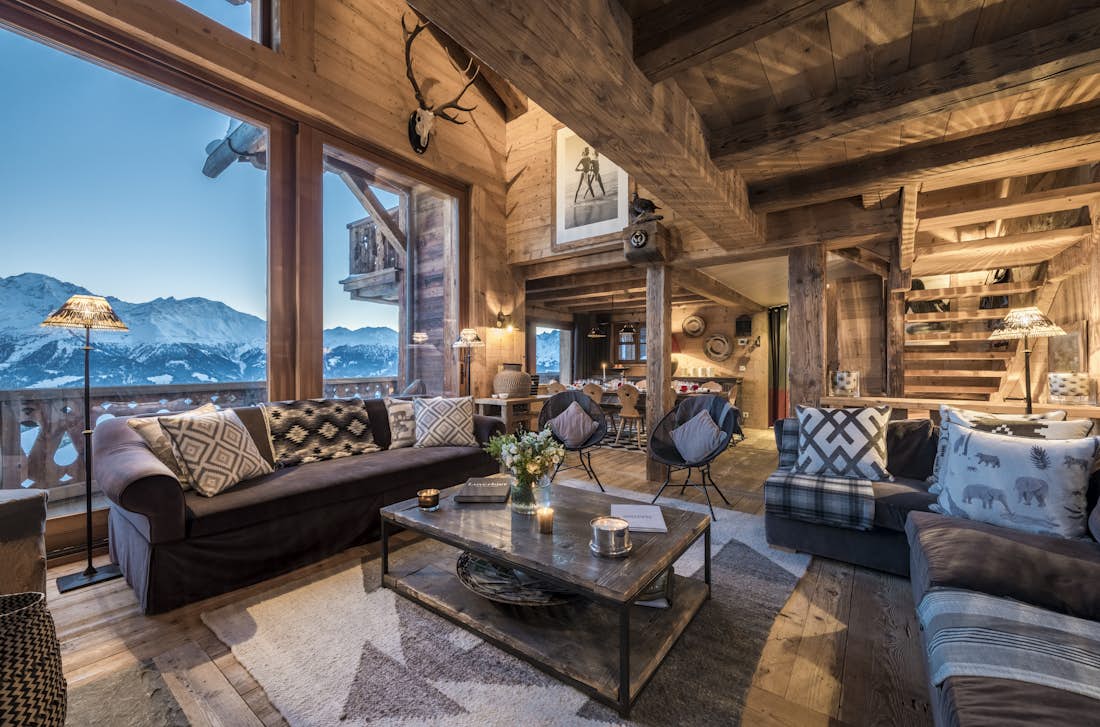 Verbier accommodation - Chalet Nyumba - Luxury Living room in Chalet Nyumba Verbier