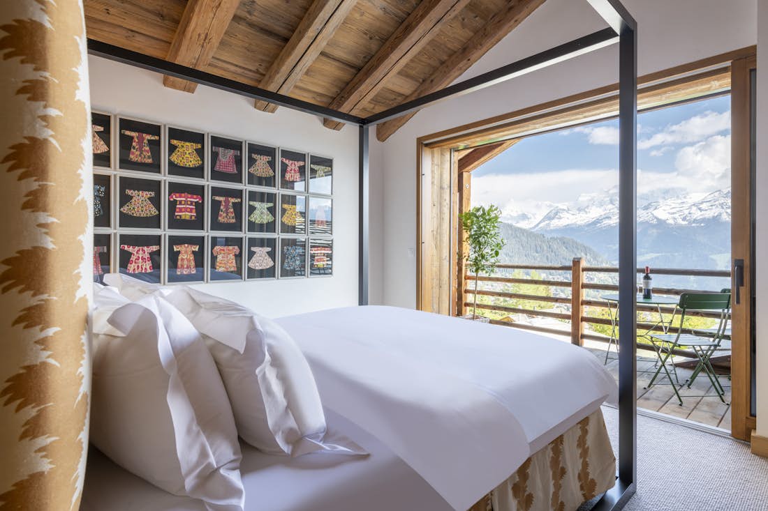 Verbier alojamiento - Chalet Teredo - Breathtaking ensuite bedroom with a balcony in chalet teredo Verbier