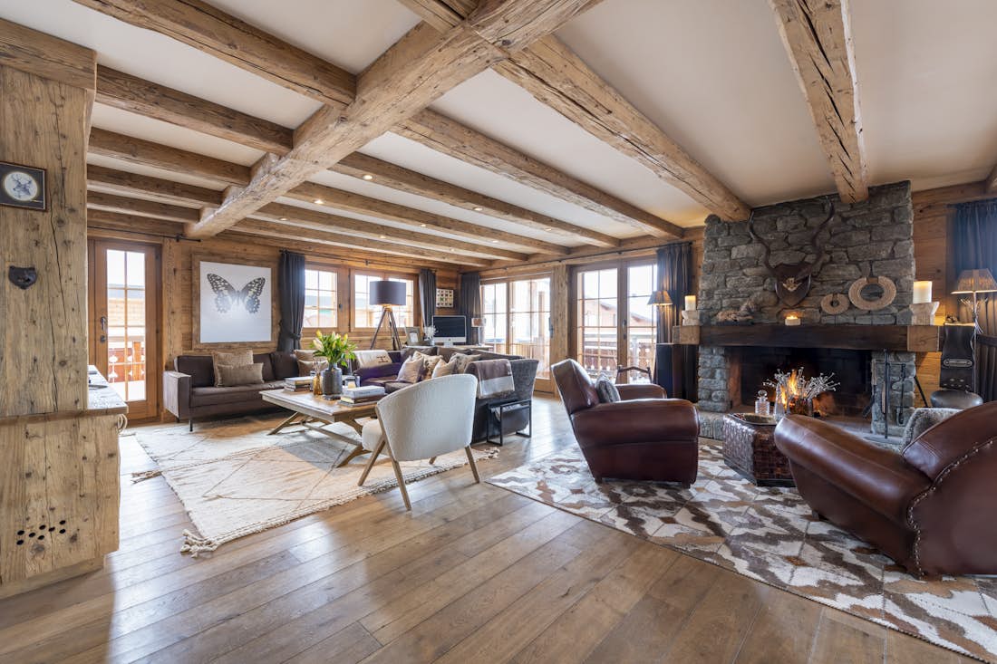 Verbier accommodation - Apartment Silver  - Luxury Living room in Silver Verbier