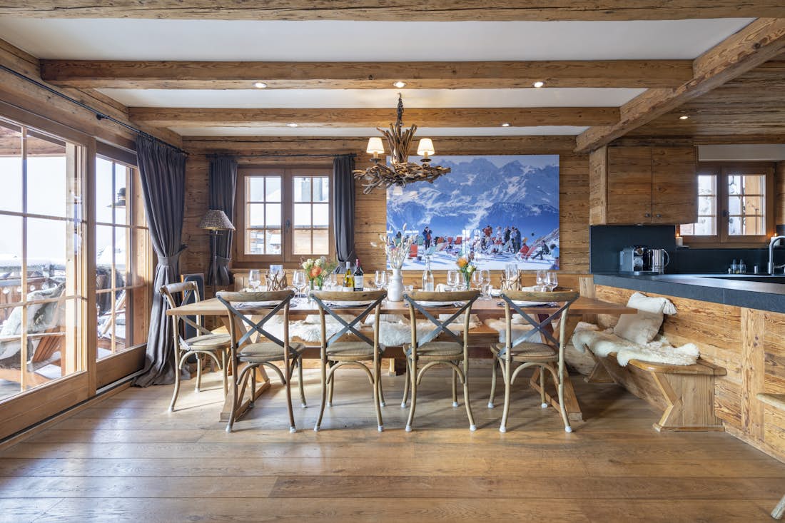 Verbier location - Appartement Silver - Dining area in Chalet  Silver in Verbier 