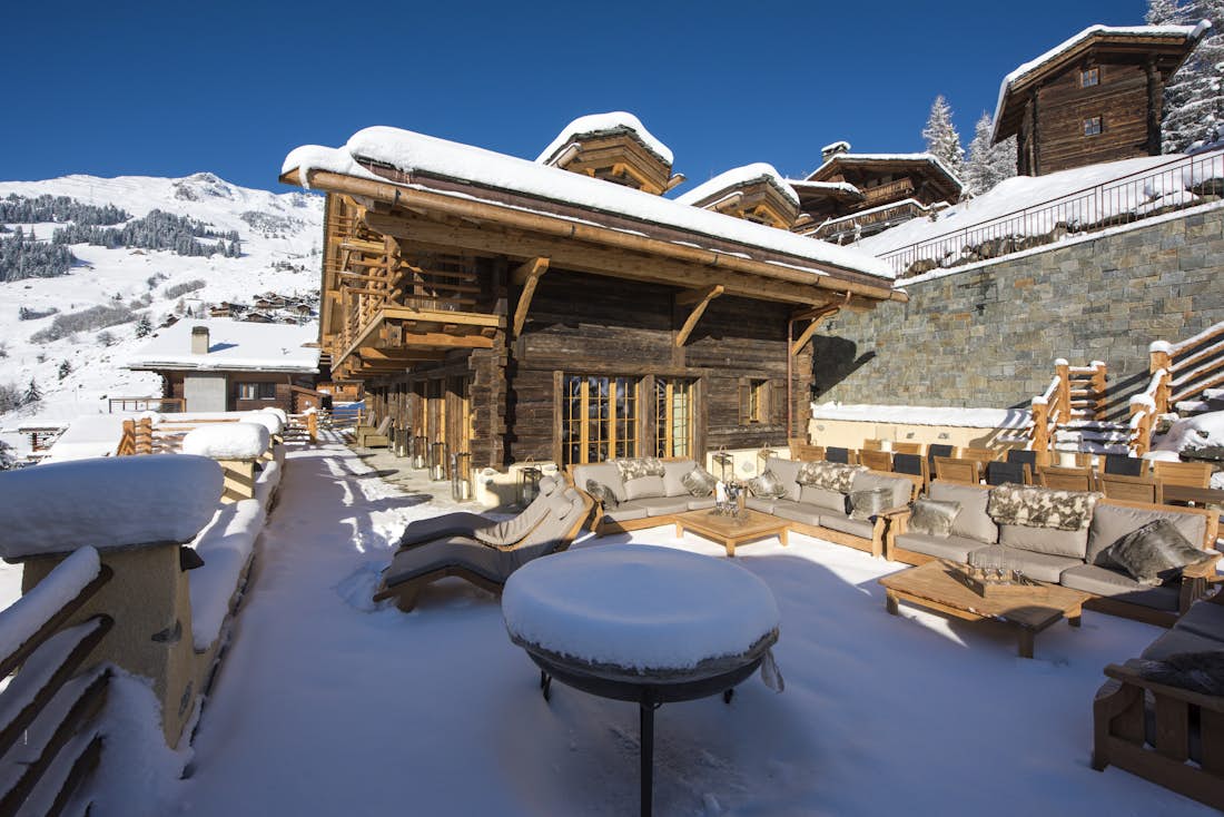 Verbier accommodation - Chalet Chouqui - Terrace with views in Chalet Chouqui Verbier 