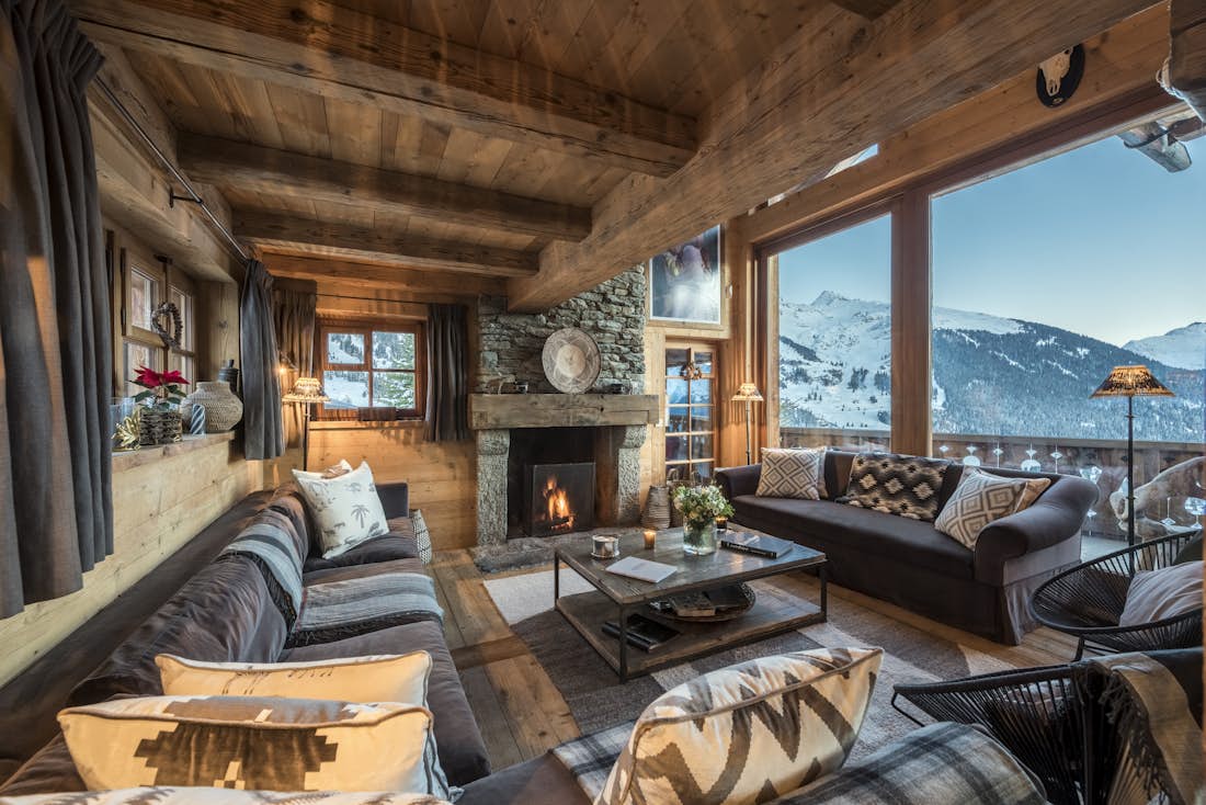 Verbier accommodation - Chalet Nyumba - Luxury Living room in Chalet Nyumba Verbier