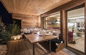 Verbier alojamiento - Apartamento Rosalp 3 - Beautiful terrace with garden view in Rosalp 3 in Verbier  Verbier alojamiento - Apartamento Rosalp 3 - terrace garden Rosalp 3 Verbier