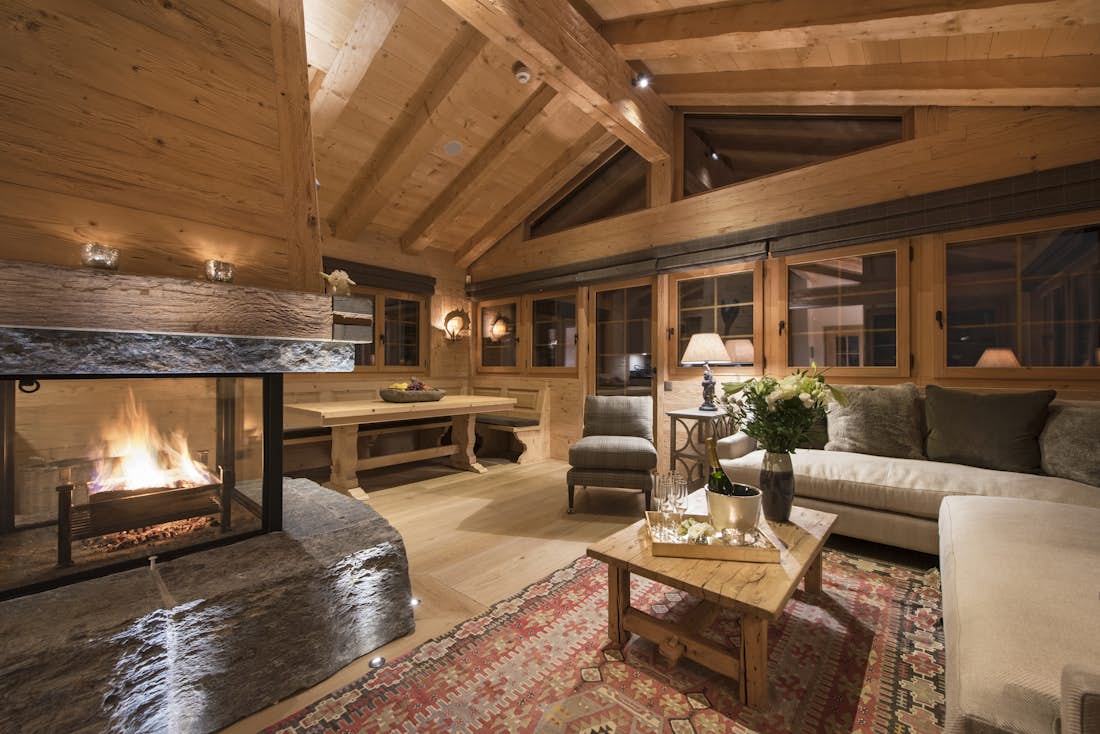 Verbier accommodation - Chalet Chouqui - Charming living room in Chalet Chouqui in Verbier 
