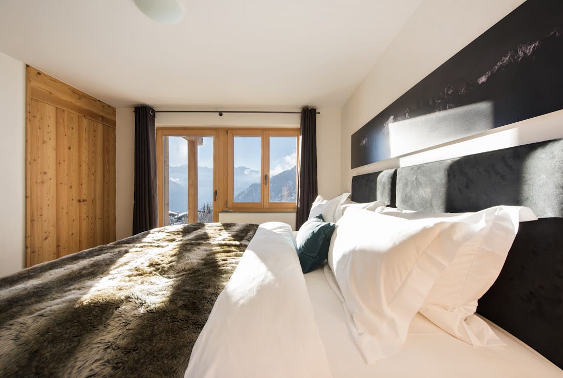 Verbier accommodation - Chalet Rock  - Big bedroom in Chalet Rock in Verbier 