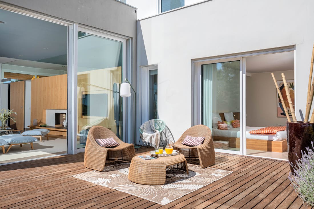 Costa Brava accommodation - Villa Verde - Large terrace with sea view at Villa Verde in Costa Brava