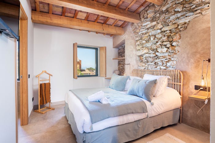 Chambre double confortable villa Casa Alegria de luxe avec vues sur la montagne  Costa Brava