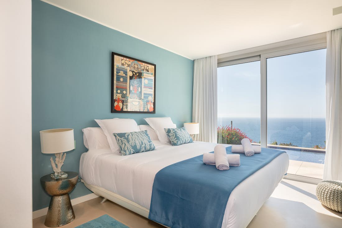 Costa Brava accommodation - Casa Nami - Luxury double ensuite bedroom with sea view at mediterranean view villa Casa Nami in Costa Brava