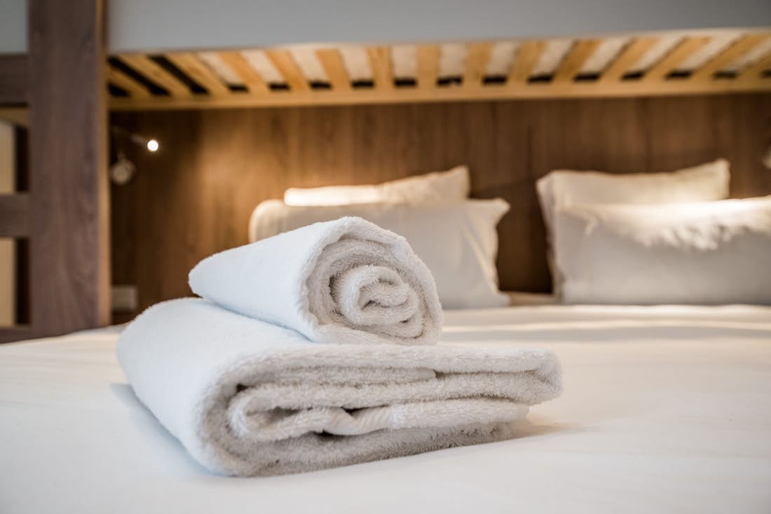 Fresh linen towels Kauri accommodation Morzine