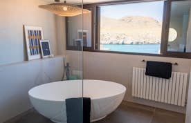 Mallorca alojamiento - Cala Carbo - Amplio y moderno salón  Villa Cala Carbo de lujo vistas al mar Mallorca