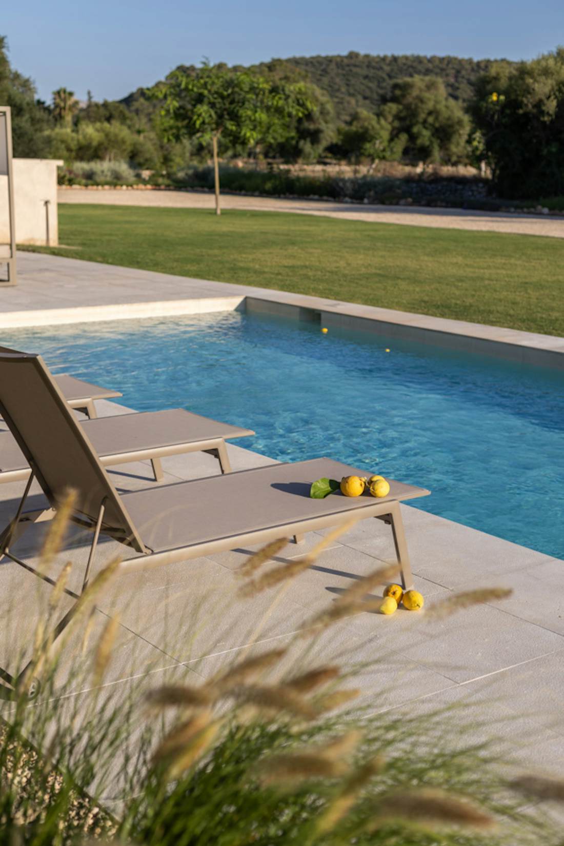 Mallorca accommodation - Camp de L'oca - opulent private swimming pool with mediterranean view Camp de Oca in Mallorca